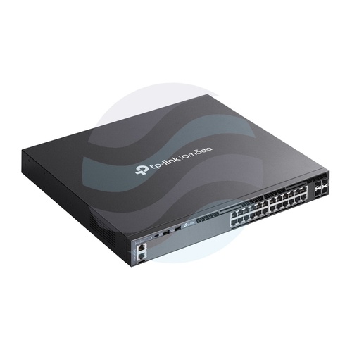 TP-Link SG6428X Switch gigabitowy zarządzalny L3 Omada stackowalny 24x Gigabit, 4x SFP+ 10G, IGMP, 2x USB 2.0, 1x RJ45 konsola, USB-C, Rack 19", Campus, metal 4
