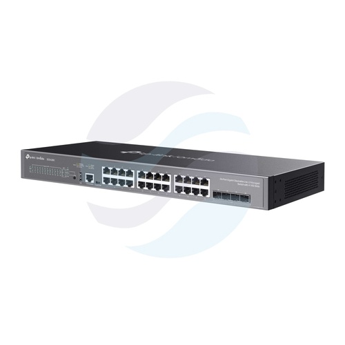 TP-Link SG5428X Switch gigabitowy zarządzalny L3 Omada stackowalny Lite 24x Gigabit, 4x SFP+ 10G, IGMP, 1x USB 2.0, 1x RJ45 konsola, USB-C, Rack 19", Campus, metal, bezwentylatorowy 3