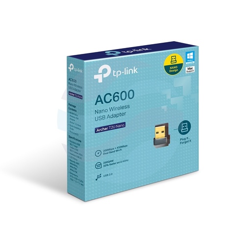 TP-Link Archer T2U Nano Karta sieciowa USB Nano Wi-Fi AC600, 2.4/5GHz, 200/433Mbps, USB, czarna 5