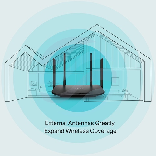 TP-Link Archer VR300 Router VDSL2/ADSL2+, 4x 10/100Mbps, Wi-Fi AC 1200 2,4/5GHz 300/867Mbps, czarny 6