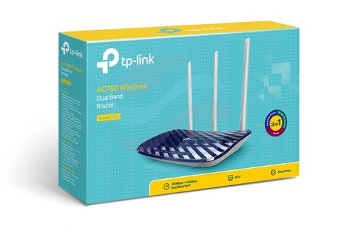 TP-Link Archer C20 Router Wi-Fi AC750, 300/433Mb/s, 2,4GHz/5GHz, 1x WAN + 4x LAN 10/100Mbps, czarny 4