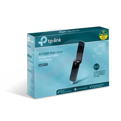 TP-Link Archer T4U Karta sieciowa USB Wi-Fi AC1300, 400/867Mb/s, 2,4GHz/5GHz, USB 3.0, czarna 5