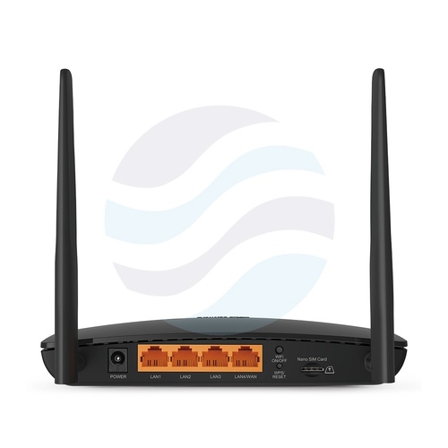 TP-Link TL-MR6400 Router 3G/4G LTE, kat.4, Wi-Fi N300 2.4GHz 300Mb/s, 2xSMA, 1x SIM, 4x 10/100Mb/s, czarny 3