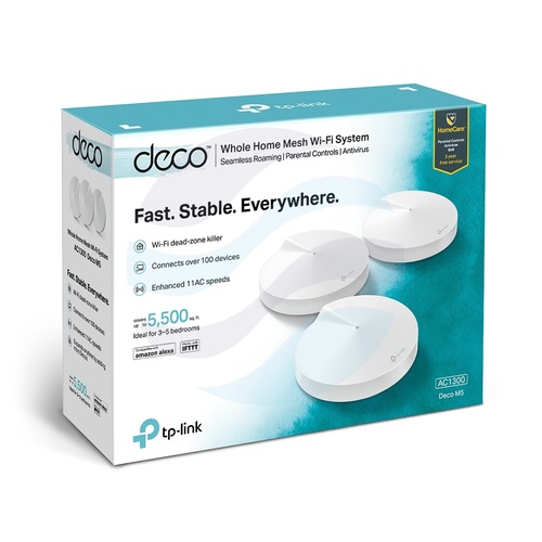 TP-Link Deco M5 System Mesh WiFi do 510m2, 2x Gbit, 2.4/5Ghz, 400/867Mbps (3-pack) 4