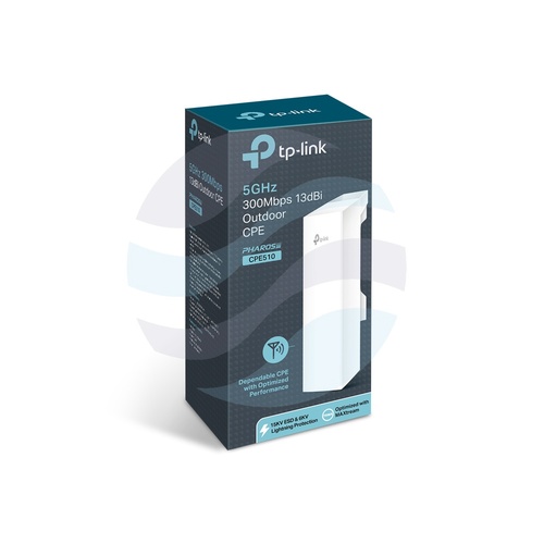 TP-Link CPE510 AP Router zewnętrzny 5GHz MIMO 802.11a/n 2x2*13dBi, WAN/LAN, PoE PASSIVE 16-27VDC 5