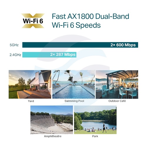 TP-Link EAP610-Outdoor Punkt dostępowy zewnętrzny AP AX1800 574/2402Mb/s, 2,4/5GHz: 2*4/2*5dBi, 1x 10/100/1000 Mb/s PoE 802.3af 6
