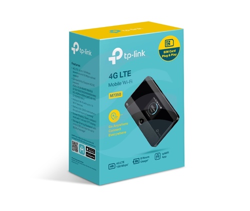 TP-Link M7350 Router mobilny MiFi LTE Cat4 150/50Mb/s, Wi-Fi N 2.4GHz do 300Mb/s, 10 urządzeń, slot microSD, bateria 2000mAh 6