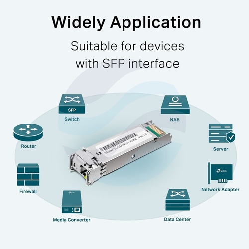 TP-Link TL-SM321A-2 Moduł SFP WDM dwukierunkowy 1000Base-BX, SM 9/125µm, LC, 1,25Gb/s, 1550/1310nm, do 2km, DDM 3
