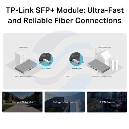 TP-Link TL-SM5110-LR Moduł SFP+ LC 10GBase-LR, SM 9/125µm, 10Gb/s, 1310nm, do 10km, DDM 8