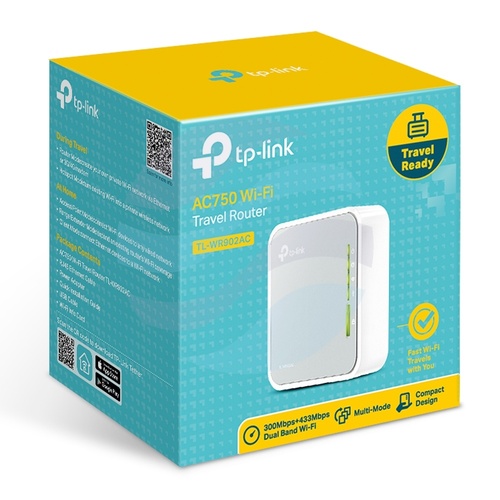 TP-Link TL-WR902AC Router / Access Point / Repeater, AC750, 300/433Mb/s, 2.4GHz/5GHz, 1x WAN/LAN 10/100Mbps, kieszonkowy, biały 4