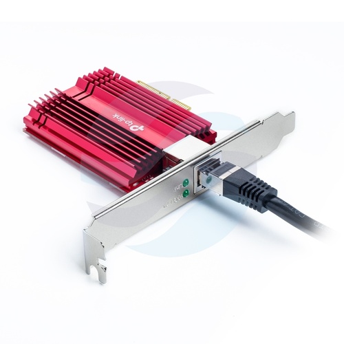 TP-Link TX401 Karta sieciowa PCI Express 10GbE, 1x RJ45 10/100/1000/2500/5000/10000Mbps, PCIe 3.0 x4, low-profile 3