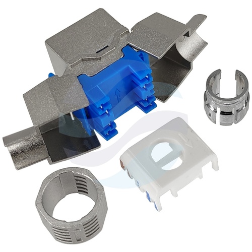 Moduł keystone RJ45 STP kat.8.1 beznarzędziowy, zakręcany, metalowy 3