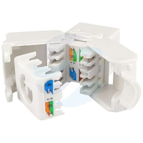 Moduł keystone RJ45 UTP kat.6 beznarzędziowy, identyfikacja LED 3