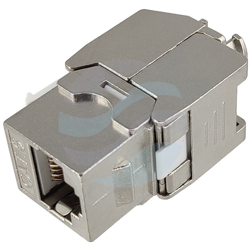 Moduł keystone RJ45 STP kat.6 beznarzędziowy, metalowy, slim 4