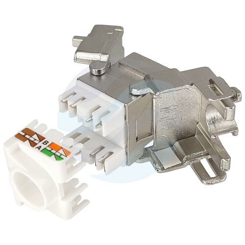 Moduł keystone RJ45 FTP / STP kat.6 beznarzędziowy, metalowy 5