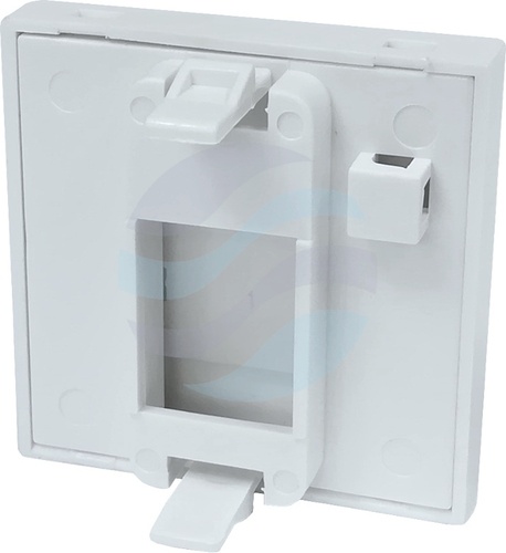Adapter keyst. z przesłoną 2M 45x45 biały 2