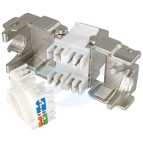 Moduł keystone RJ45 FTP / STP kat.5e beznarzędziowy, metalowy 4