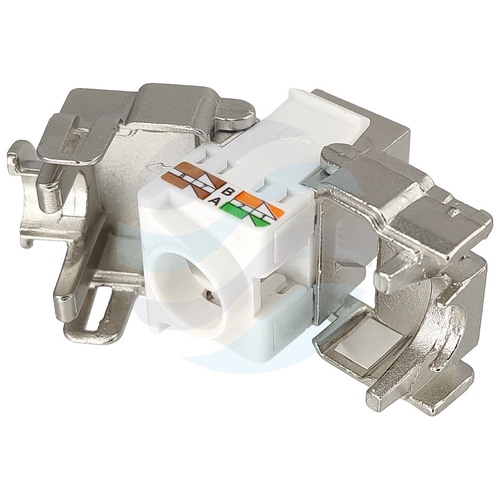 Moduł keystone RJ45 FTP / STP kat.5e beznarzędziowy, metalowy 5