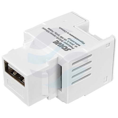 Moduł keystone ładowarka USB-A 5V / 2A biały 2