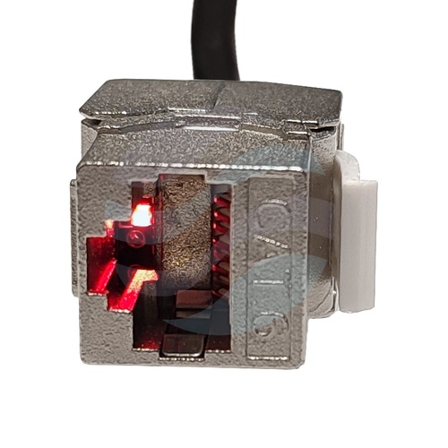 Moduł keystone RJ-45 kat.6 STP, beznarzędziowy, identyfikacja LED (czerwona/zielona), metal 5