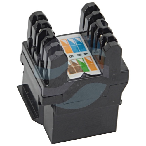 Moduł keystone RJ-45 kat.6 UTP, narzędziowy LSA/IDC, czarny plastik 3