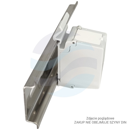 Łącznik modularny RJ-45 UTP kat.6 na szynę DIN TH35, 2x gniazdo RJ45, nieekranowany, szary 6
