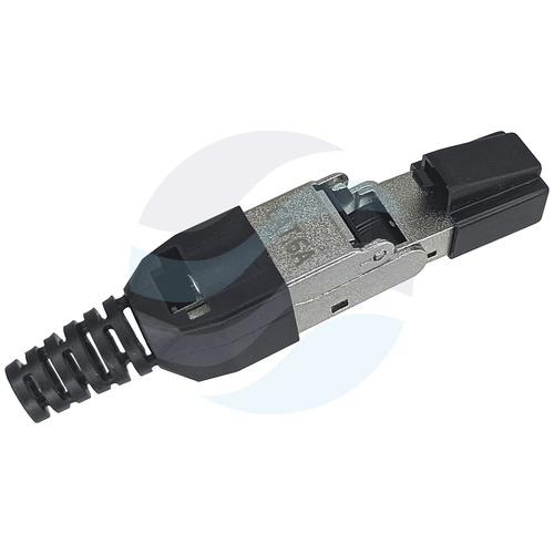 Wtyk RJ45 Złącze modularne samozaciskowe STP kat.6A, beznarzędziowe kątowe 0-90° (BL-ZMU8P8C6AB180) 4