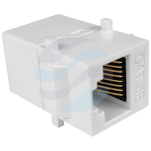 Łącznik modularny Keystone RJ-45 UTP kat.5e (3850), 2x gniazdo RJ45, nieekranowany, biały plastik 3