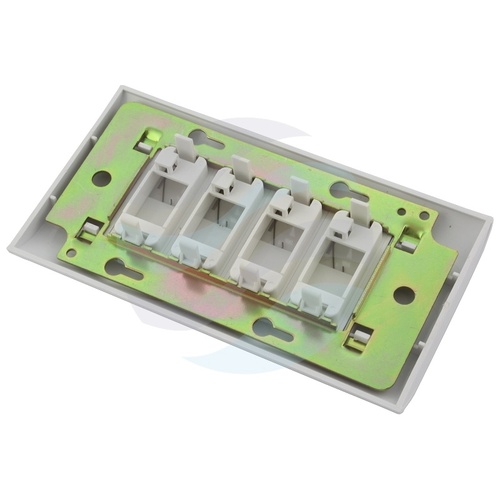 Ramka + support metalowy z 4 adapterami 22.5x45mm, 4 MOD, Mosaic 45x45mm (150x80) 3