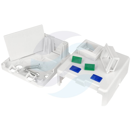 Gniazdo natynkowe modularne na 2 moduły keystone 6