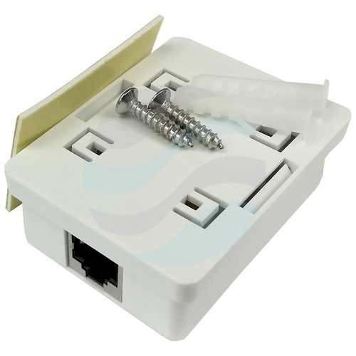 Gniazdo natynkowe FTP ekranowane kat.5e 1xRJ45, zatrzask 3