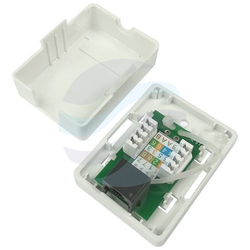 Gniazdo natynkowe nieekranowane UTP kat.5e 1x RJ45 zintegrowane 2