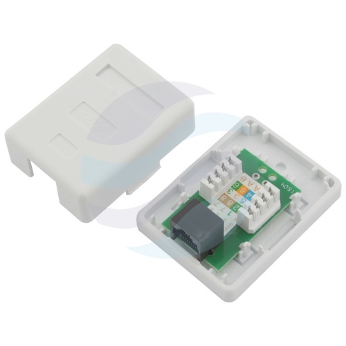 Gniazdo natynkowe nieekranowane UTP kat.6 1x RJ45 zintegrowane 3