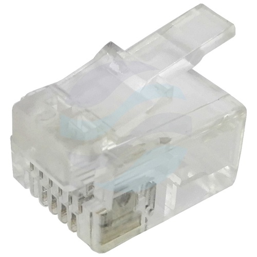 Wtyk RJ12 Złącze modularne 6p/6c nieekranowane - opak. 100szt. 2