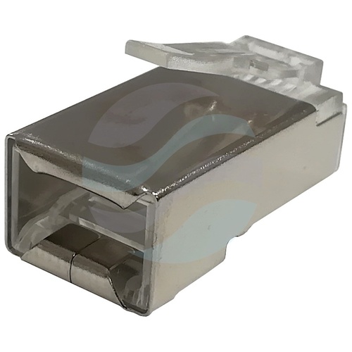 Wtyk RJ45 przelotowy 8p/8c kat.5e FTP drut, ekranowany - opak. 100szt. 2