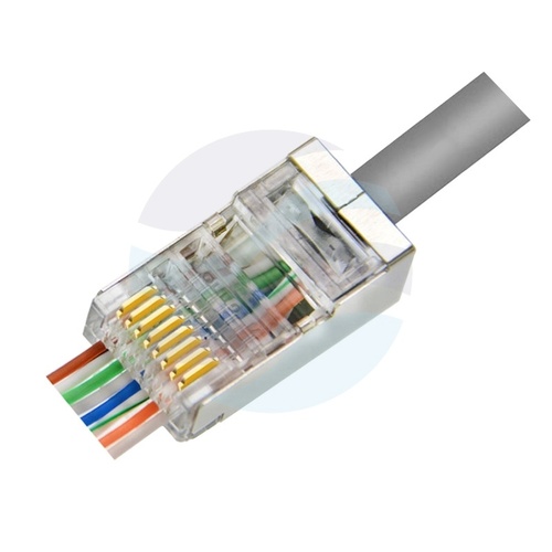 Wtyk RJ45 przelotowy 8p/8c kat.6 FTP drut, ekranowany - opak. 100szt. 5