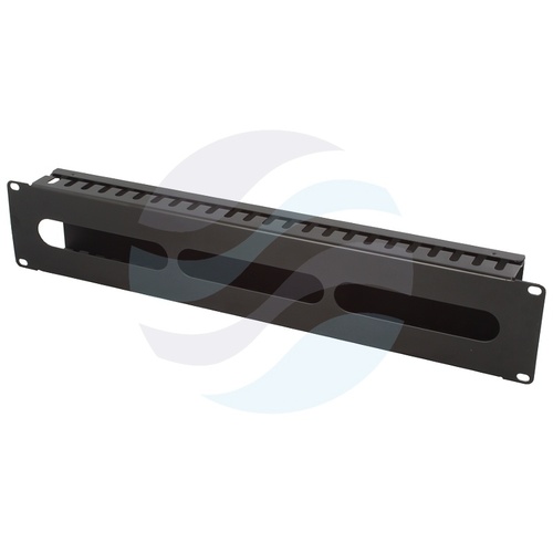 Neku Organizator 19" 2U uchwyty metalowy listwa x16 czarna 2