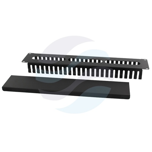 Neku Organizator 19" 2U uchwyty metalowy listwa x16 czarna 4