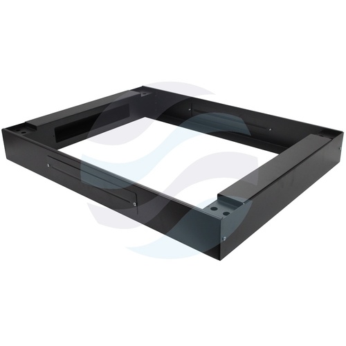 Cokół stalowy do szaf Rack 19" 800x1000mm, wys. 80mm, 2x przepust kablowy, czarny 2