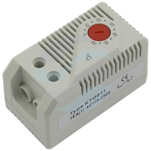 Termostat jednofunkcyjny otwierający do sterowania pracą grzałki NC 230V AC, zakres 0‑60°C, biały 3