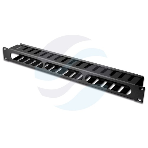 Digitus Organizator 19" 1U poziomy grzebieniowy, czarny 2