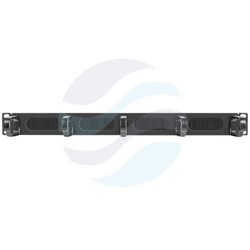 LANBERG AK-1203-B Organizator kabli Rack 19" 1U, 5x uchwyt plastikowy z przepustem szczotkowym, czarny 3