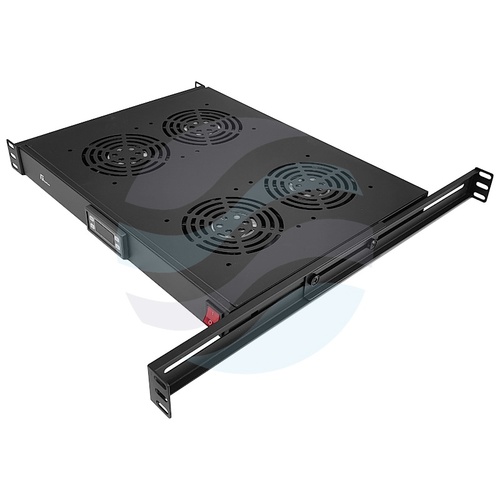 GETFORT Panel wentylacyjny 19" 1U LCD 4x WEN 230V z termostatem, czarny 6