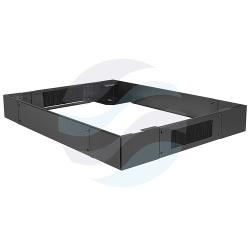LANBERG CK01-66-B Cokół stalowy do szaf Rack 19" 600x600mm, wys. 100mm, 2x przepust kablowy, do szaf FF01/FF02, czarny 2