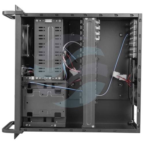 LANBERG SC01-4504-10B Obudowa serwerowa ATX, Micro-ATX, Mini-ATX, 7x SSD/HDD 3.5", 1x SSD/HDD 2.5", 3 wentylatory, USB 2.0, 450x430x177mm, Rack 19" 4U, metalowa, czarna 2