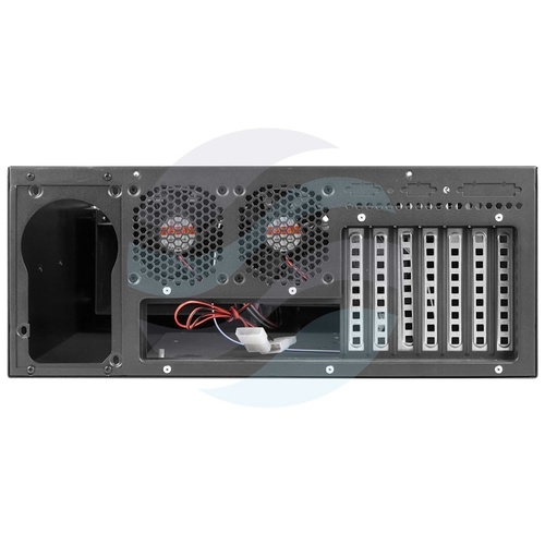 LANBERG SC01-4504-10B Obudowa serwerowa ATX, Micro-ATX, Mini-ATX, 7x SSD/HDD 3.5", 1x SSD/HDD 2.5", 3 wentylatory, USB 2.0, 450x430x177mm, Rack 19" 4U, metalowa, czarna 3