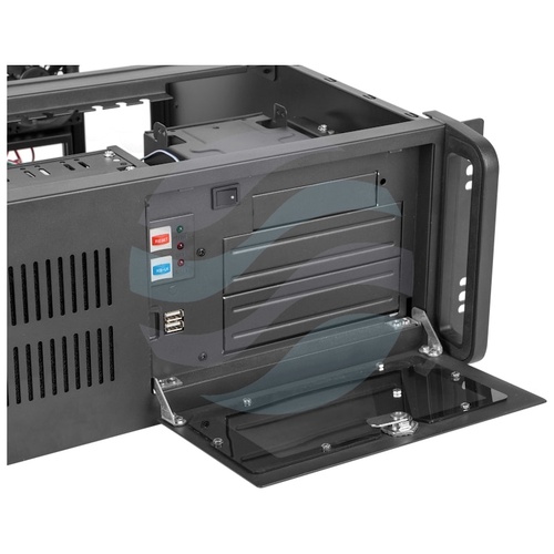 LANBERG SC01-4504-10B Obudowa serwerowa ATX, Micro-ATX, Mini-ATX, 7x SSD/HDD 3.5", 1x SSD/HDD 2.5", 3 wentylatory, USB 2.0, 450x430x177mm, Rack 19" 4U, metalowa, czarna 4