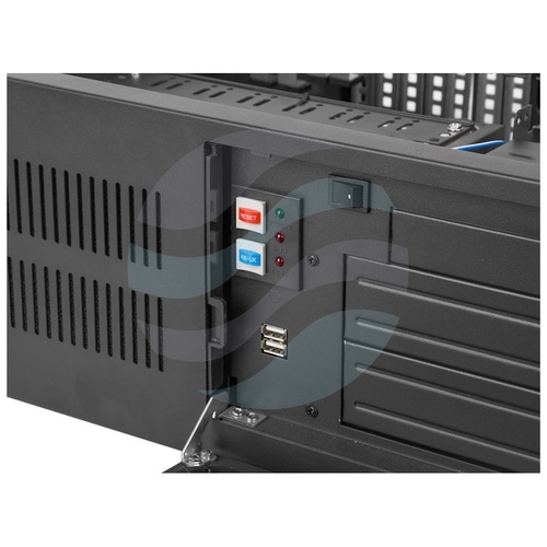 LANBERG SC01-4504-10B Obudowa serwerowa ATX, Micro-ATX, Mini-ATX, 7x SSD/HDD 3.5", 1x SSD/HDD 2.5", 3 wentylatory, USB 2.0, 450x430x177mm, Rack 19" 4U, metalowa, czarna 5