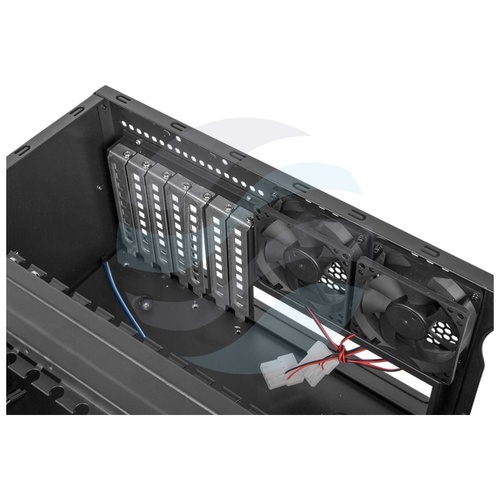 LANBERG SC01-4504-10B Obudowa serwerowa ATX, Micro-ATX, Mini-ATX, 7x SSD/HDD 3.5", 1x SSD/HDD 2.5", 3 wentylatory, USB 2.0, 450x430x177mm, Rack 19" 4U, metalowa, czarna 6