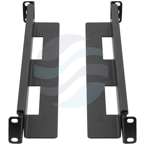 LANBERG AK-1901-B Szyny montażowe Rack 19" 1U, montaż doczołowy przód/tył, regulowane 397-680mm, udźwig 90kg, czarne 4